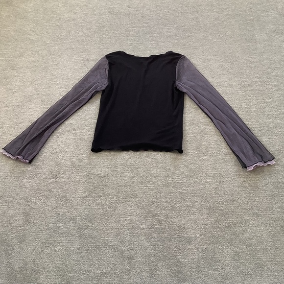 NWT Boutique Brand M. Kalan Black Top with Flare Sleeves Sz. L - Picture 8 of 8